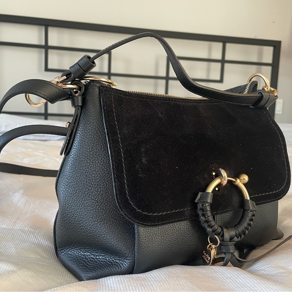 See by Chloe small Joan bag, black leather and suede. Pristine, only used once - Picture 1 of 9